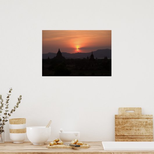 Bagan Sunset Poster (Küche)