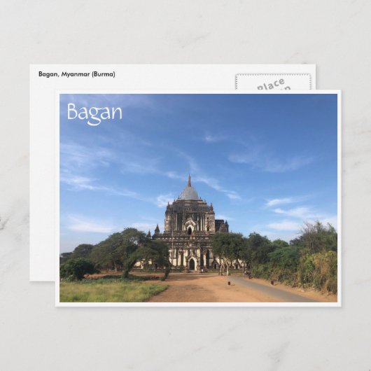Bagan-Tempel Postkarte (Vorne/Hinten)