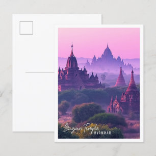 Bagan Tempels Myanmar - der schöne Touristenort Postkarte