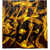 Bagasse oder getrocknete Mandarine Duschvorhang (Vorderseite)