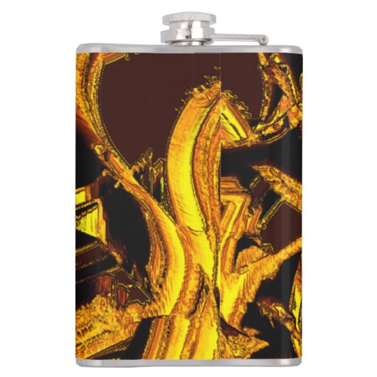 Bagasse oder getrocknete Mandarine Flachmann (Rückseite)