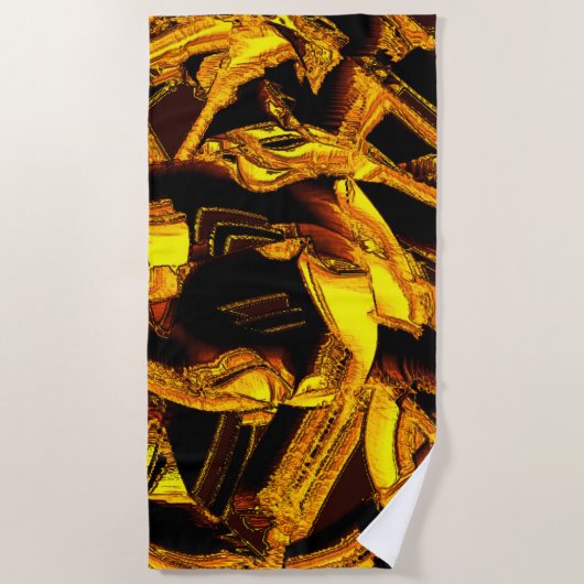 Bagasse oder getrocknete Mandarine Strandtuch (Vorderseite)