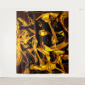 Bagasse oder getrocknete Mandarine Wandteppich (Vorderseite)