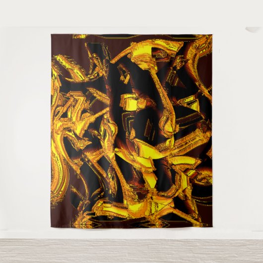 Bagasse oder getrocknete Mandarine Wandteppich (Vorderseite)