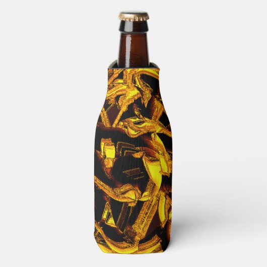 Bagasse oder Stücke getrockneter Mandarine Flaschenkühler (Flaschenvorderseite)