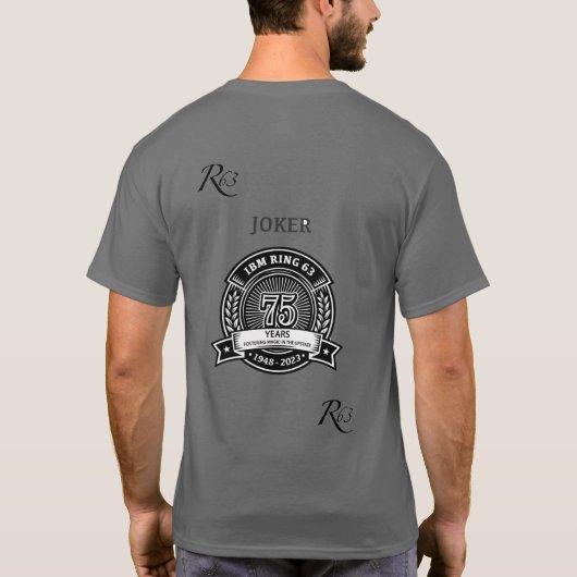 Bagde und Joker bak 75 Yr T T-Shirt (Rückseite)