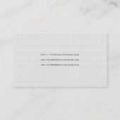 Bage & White Simple Linen Textur Visitenkarte (Rückseite)