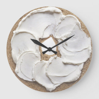 Bagel and Cream Cheese Novelty Große Wanduhr