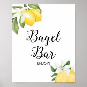 Bagel Bar Zitrusdusche Schild