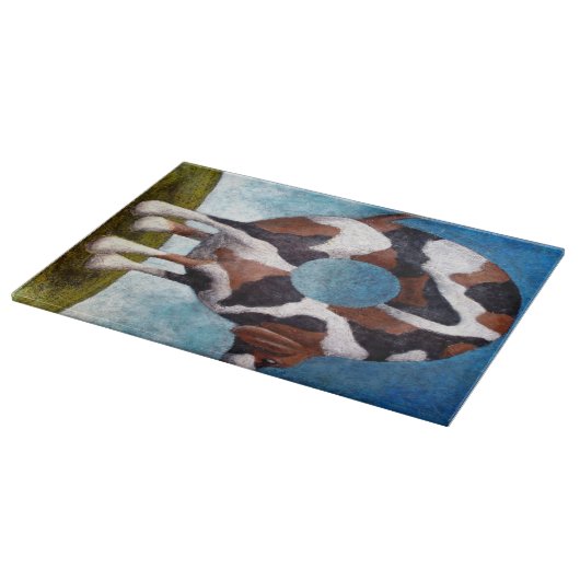 Bagel-Beagle-Malgeschenk Schneidebrett (Ecke)