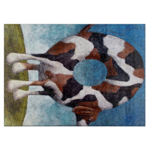 Bagel-Beagle-Malgeschenk Schneidebrett (Vorderseite)