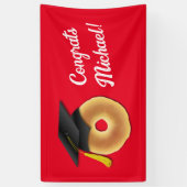 Bagel Breakfast Brunch Graduation Party Banner (Vertikal)