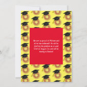 Bagel Breakfast Brunch Graduation Party Einladung (Rückseite)