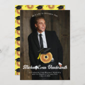 Bagel Breakfast Brunch Graduation Party Einladung (Vorne/Hinten)