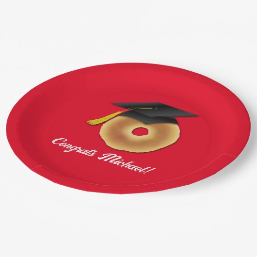 Bagel Breakfast Brunch Graduation Party Pappteller (Schrägansicht)