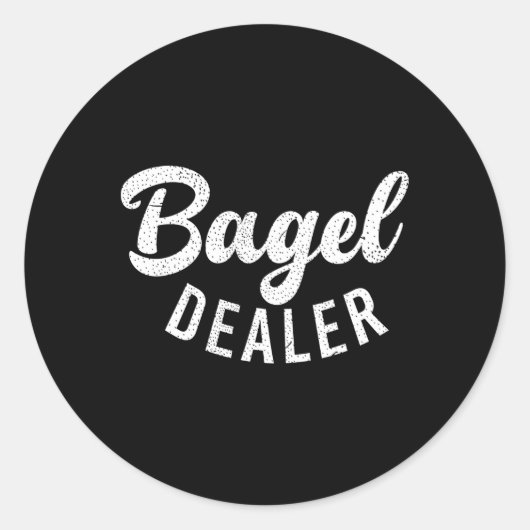 Bagel Dealer Bagel Runder Aufkleber (Vorderseite)