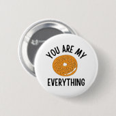 Bagel du bist mein alles Funny Button (Vorne & Hinten)