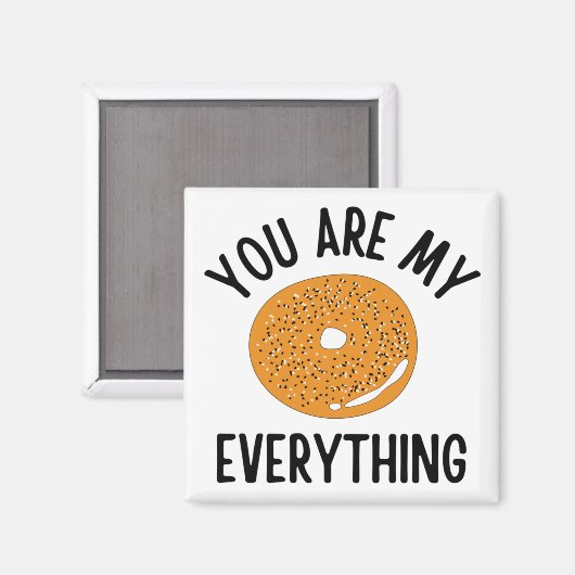 Bagel du bist mein alles Funny Magnet (Vorderseite/Rückseite)