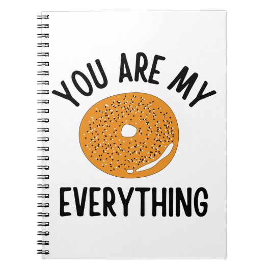 Bagel du bist mein alles Funny Notizblock (Vorderseite)