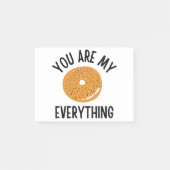 Bagel du bist mein alles Funny Post-it Klebezettel (Vorderseite)