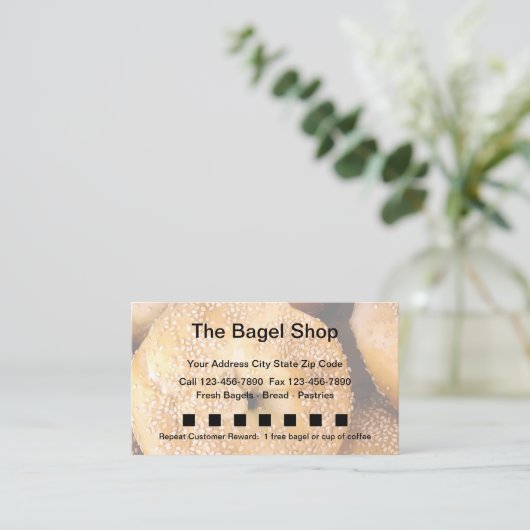 Bagel-Geschäft und Bäckerei Treuekarte (Stehend Vorderseite)