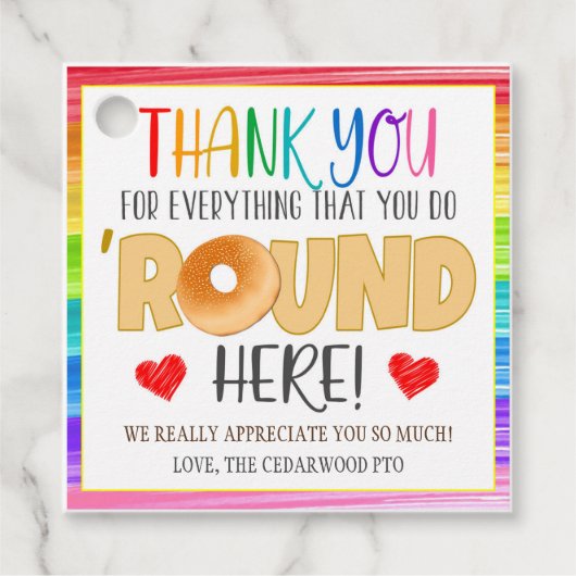 Bagel Gift Tag Geschenkanhänger (Vorderseite)