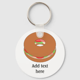Bagel-Grafik: Fügen Sie Ihren Text für einen Spaß Schlüsselanhänger