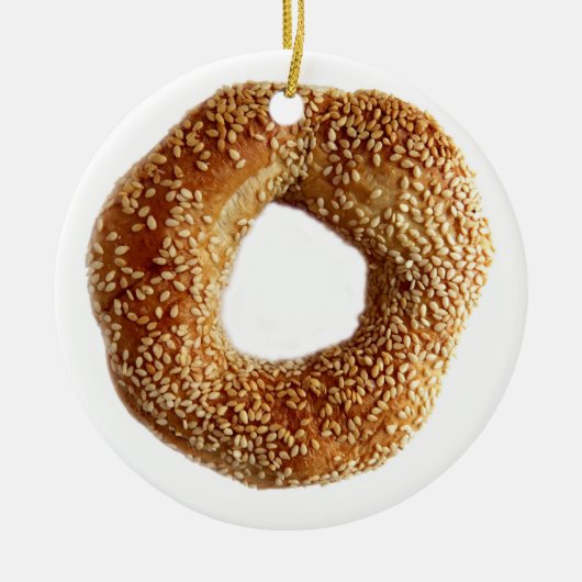 Bagel im Montrealer Stil Keramik Ornament (Vorne)
