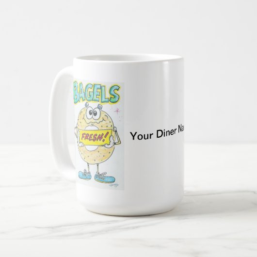 Bagel-Kaffee-Tasse Kaffeetasse (Vorderseite Links)