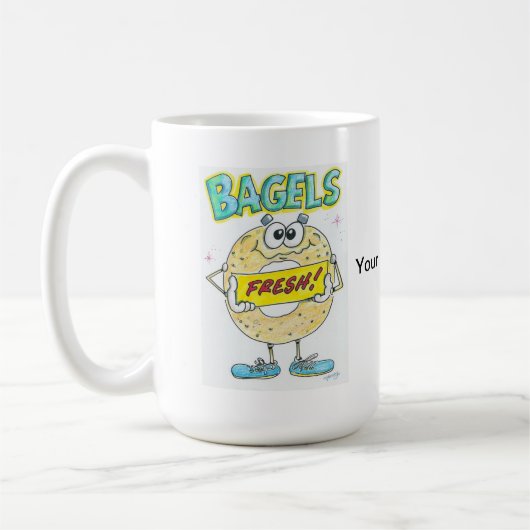 Bagel-Kaffee-Tasse Kaffeetasse (Links)
