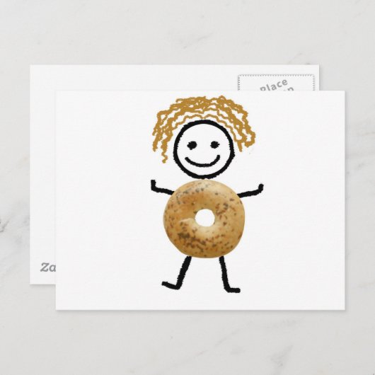 Bagel Kid Postkarte (Vorne/Hinten)