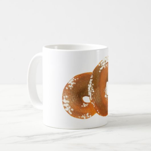 Bagel-leckere Nahrung Kaffeetasse (Vorderseite Links)