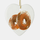 Bagel-leckere Nahrung Keramikornament (Rechts)