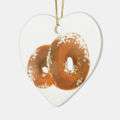 Bagel-leckere Nahrung Keramikornament (Links)