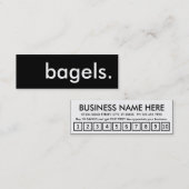 Bagel. LoyalitätsLochkarte Treuekarte (Vorne/Hinten)