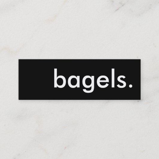 Bagel. LoyalitätsLochkarte Treuekarte (Vorderseite)