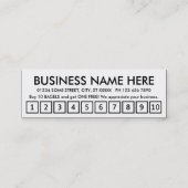 Bagel. LoyalitätsLochkarte Treuekarte (Rückseite)