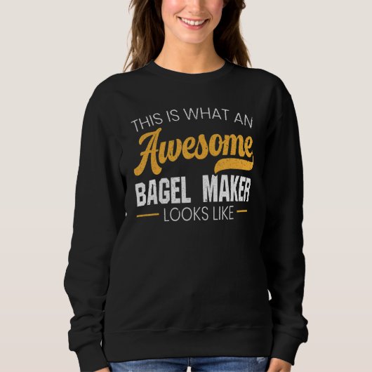 Bagel Maker Feinschmecker Brotbäckerei Food Jüdisc Sweatshirt (Vorderseite)