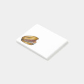 Bagel mit Creme Chee Lox Onions Feinschmecker Post Post-it Klebezettel (angewinkelt)