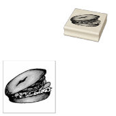 Bagel mit Cremekäse, Kapern und Lox NYC Briefmarke Gummistempel (Stempel)