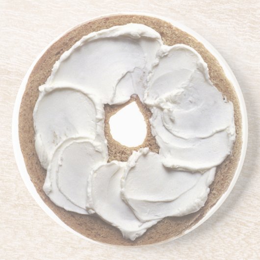 Bagel mit Frischkäse Untersetzer (Vorne)