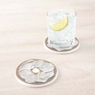 Bagel mit Frischkäse Untersetzer