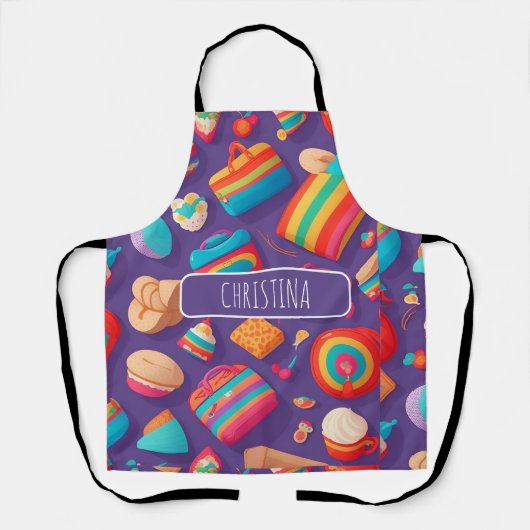 Bagel Personalisiertes Muster Schürze (Vorderseite)