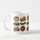 Bagel Pickle Knish Blintz Reuben Jüdisches Deli Fo Kaffeetasse (Links)
