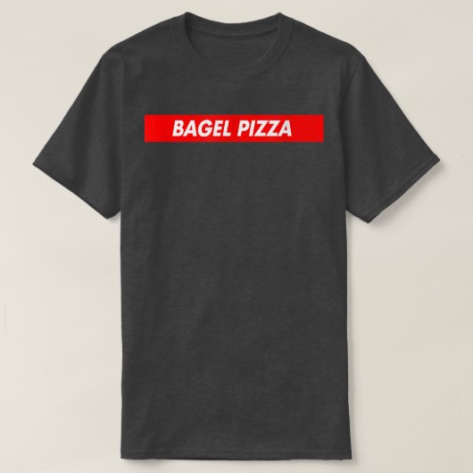 Bagel Pizza Red Box Logo Funny T - Shirts Copy (Design vorne)