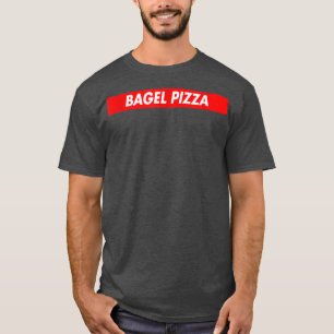 Bagel Pizza rotes Box-Logo lustiges T-Shirt Kopie