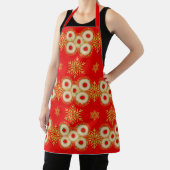 Bagel-Ringe und hübsche Schneeflocken rot Schürze (InSitu)