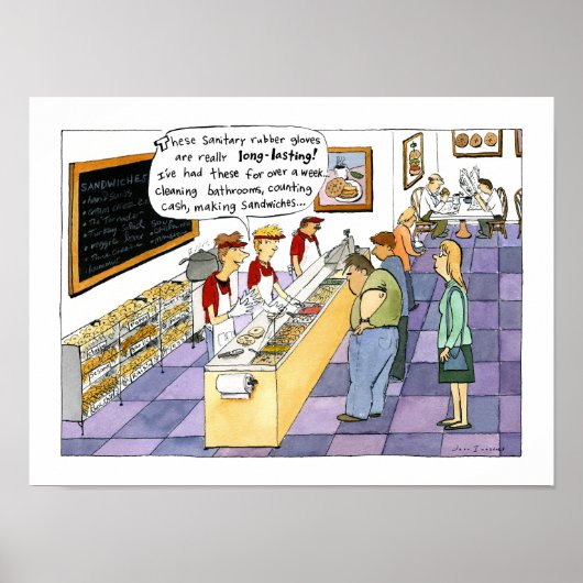 Bagel Shop Cartoon Poster (Vorne)
