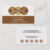 Bagel Shop Prämie Visitenkarte Treuekarte (Vorne/Hinten)