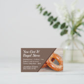 Bagel Store Cafe Lieferung Visitenkarte (Stehend Vorderseite)